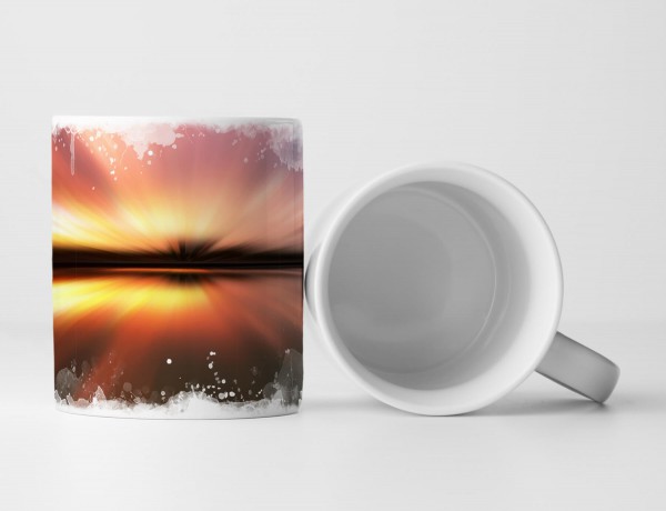 Paul Sinus Art Tasse Geschenk Sonnenuntergang – Bewegungsunschärfe Landschaft