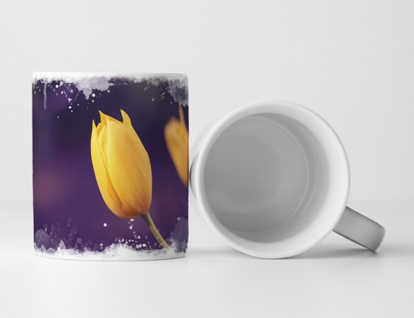 Paul Sinus Art Tasse Geschenk Naturfotografie – Gelbe elegante Tulpe