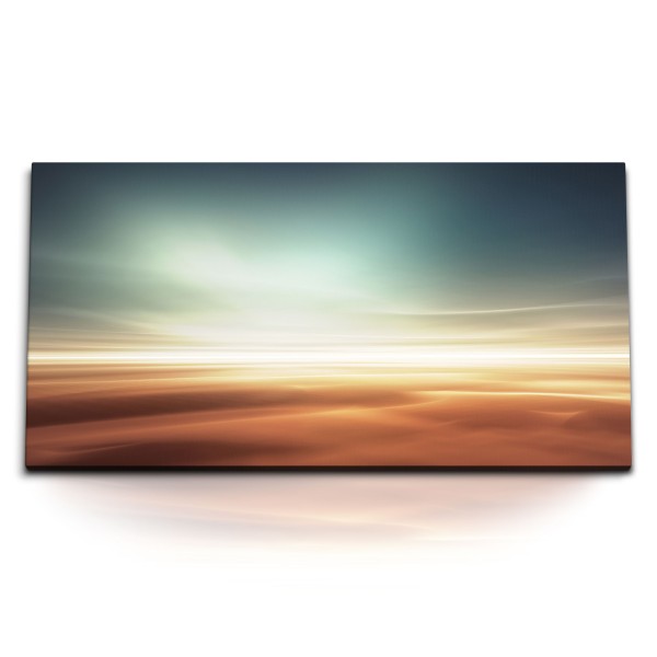 Paul Sinus Art Kunstdruck Bilder 120x60cm Wüste Horizont Kunstvoll Himmel Sahara Sonnenuntergang