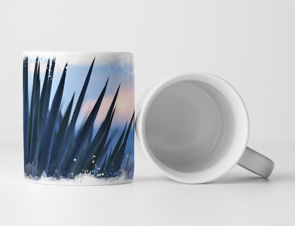 Paul Sinus Art Tasse Geschenk Naturfotografie – Sonnenaufgang über einer Agave für Tequila Produktion