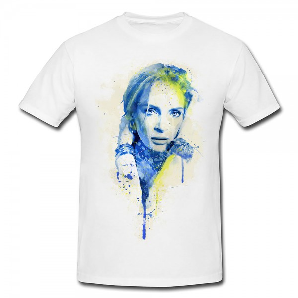 Paul Sinus Art Uma Thurman II Premium Herren und Damen T-Shirt Motiv aus Paul Sinus Aquarell