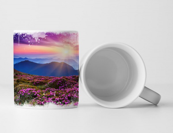 Paul Sinus Art Tasse Geschenk Landschaftsfotografie – Pinker Rhododendron Ukraine