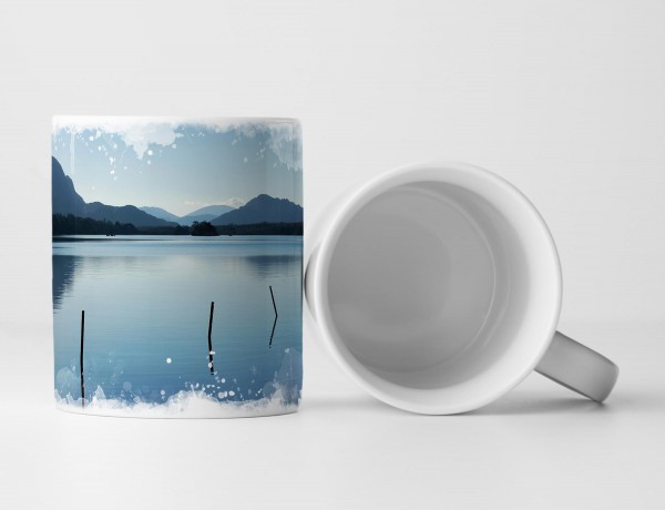 Paul Sinus Art Tasse Geschenk Landschaftsfotografie – Stiller Bergsee