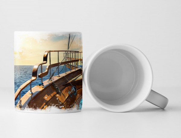 Paul Sinus Art Tasse Geschenk Künstlerische Fotografie – Hölzernes Segelboot