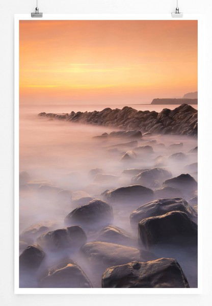 Paul Sinus Art Landschaftsfotografie 60x90cm Poster Küste bei Kimmeridge in Dorset