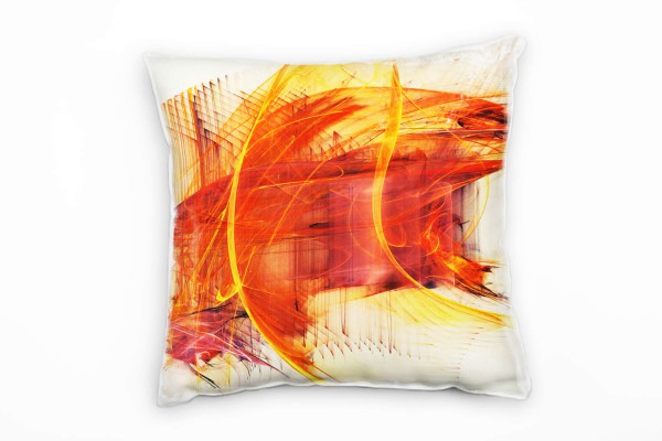 Paul Sinus Art Couch Sofa Lounge Zierkissen in 40x40cm Leuchtrot Leuchtgelb Elfenbein Weinrot Hellrotorange