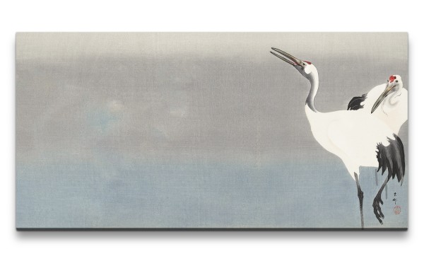 Paul Sinus Art Remaster 120x60cm Ohara Koson traditionell japanische Kunst Kraniche Zeitlos Harmonie Modern