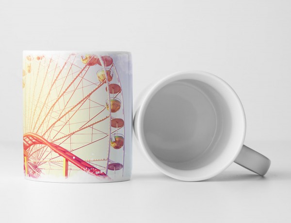 Paul Sinus Art Tasse Geschenk Künstlerische Fotografie – Riesenrad mit Achterbahn