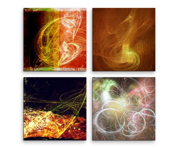 Paul Sinus Art Enigma017_4x30x30cm abstraktes Wandbild auf Leinwand