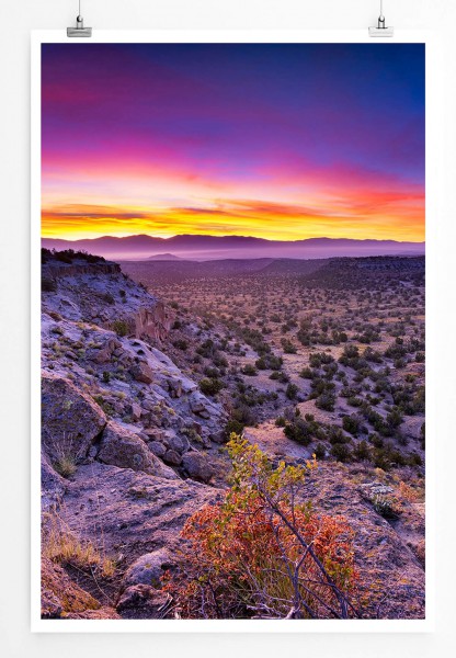 Paul Sinus Art Landschaftsfotografie 60x90cm Poster Sonnenaufgang Bandelier National Monument