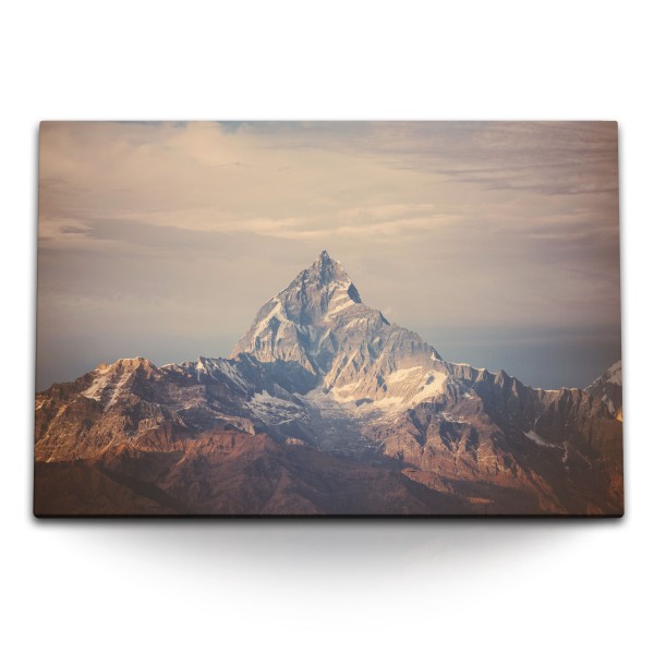 120x80cm Wandbild auf Leinwand Himalaya Berge Berggipfel Gipfel Natur Nepal