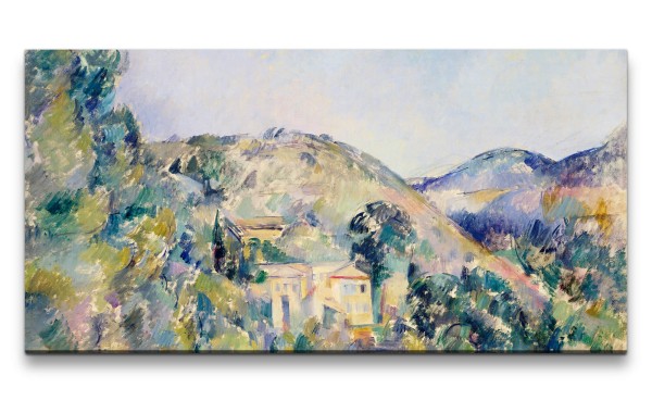 Paul Sinus Art Remaster 120x60cm Paul Cézanne weltberühmtes Wandbild View of the Domaine Saint-Joseph