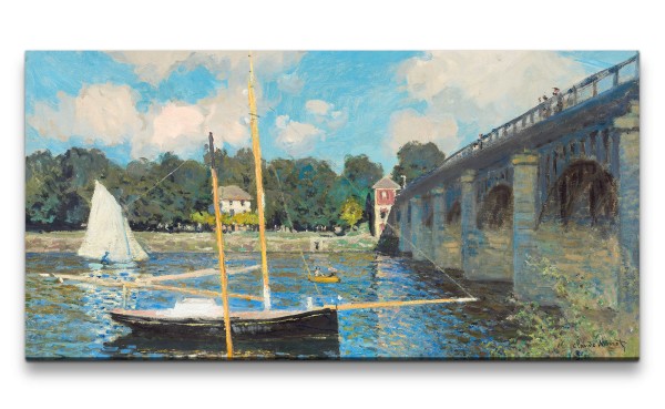 Paul Sinus Art Remaster 120x60cm Claude Monet Impressionismus weltberühmtes Wandbild The Bridge at Argenteuil