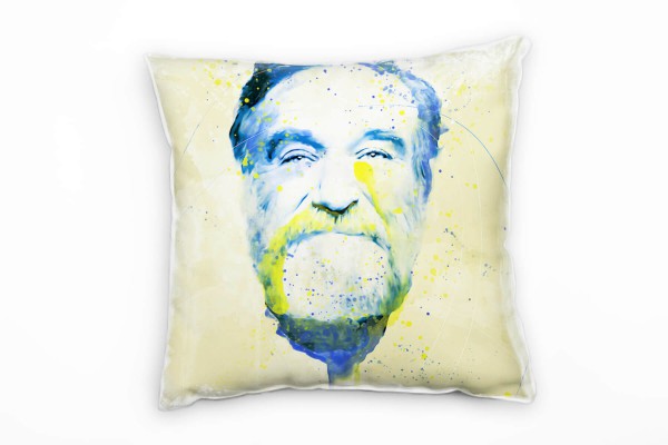 Paul Sinus Art Robin Williams Deko Kissen Bezug 40x40cm für Couch Sofa Lounge Zierkissen