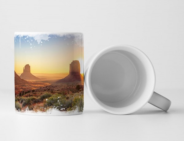 Paul Sinus Art Tasse Geschenk Landschaftsfotografie – Monument Valley im Zwielicht USA