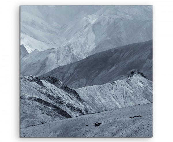 Paul Sinus Art Landschaftsfotografie – Graues Himalaya Gebirge, Indien auf Leinwand