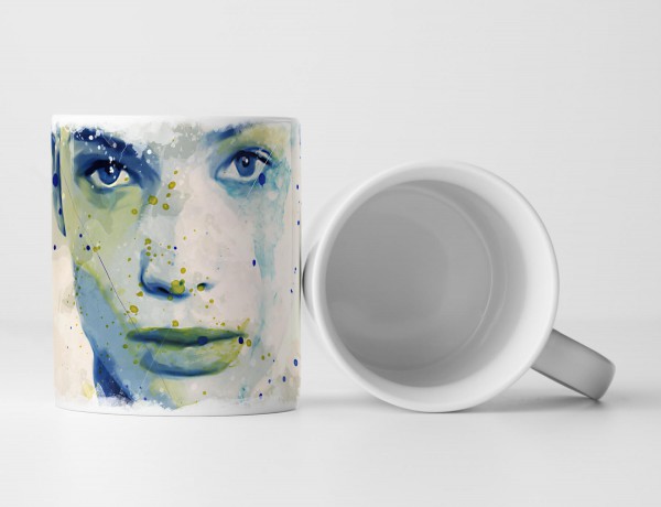 Paul Sinus Art Jennifer Lawrence II Tasse als Geschenk, Design Sinus Art