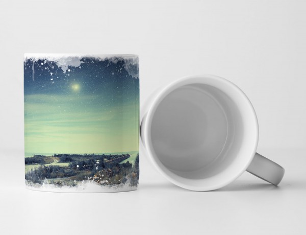 Paul Sinus Art Tasse Geschenk Landschaftsfotografie – See bei Sternennacht