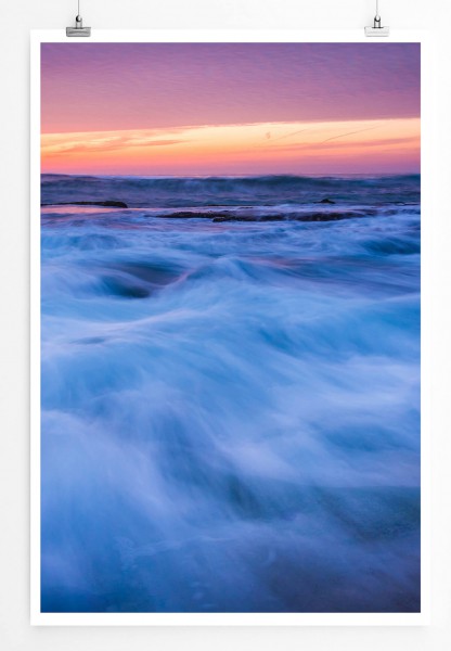 Paul Sinus Art Landschaftsfotografie 60x90cm Poster Pazifik bei Sonnenaufgang in La Jolla Kalifornien