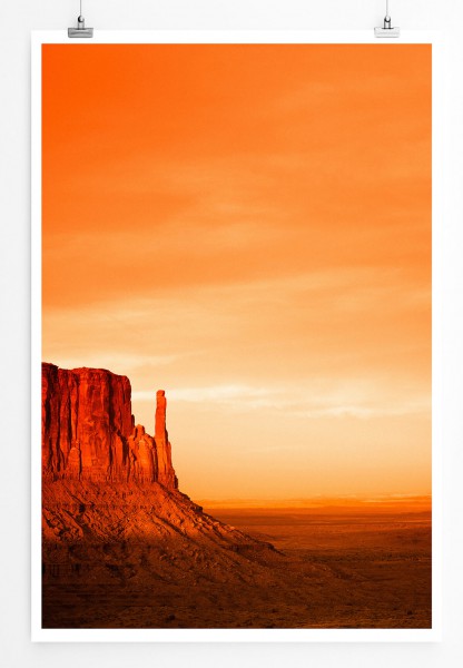 Paul Sinus Art Landschaftsfotografie 60x90cm Poster Monument Valley bei Sonnenuntergang Utah USA