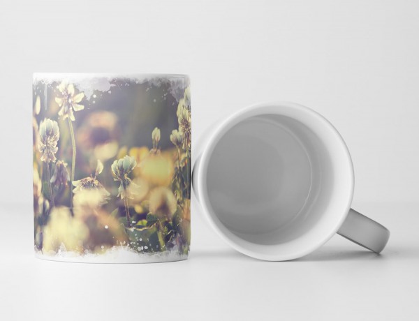 Paul Sinus Art Tasse Geschenk Naturfotografie – Weiße Retro Blumen