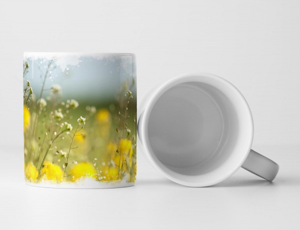 Paul Sinus Art Tasse Geschenk gelbes Rapsblütenfeld – Unscharf