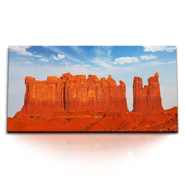 Paul Sinus Art Kunstdruck Bilder 120x60cm Monument Valley Arizona USA rote Felsen Berge