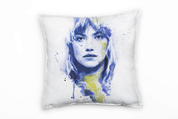 Paul Sinus Art Imogen Poots I Deko Kissen Bezug 40x40cm für Couch Sofa Lounge Zierkissen