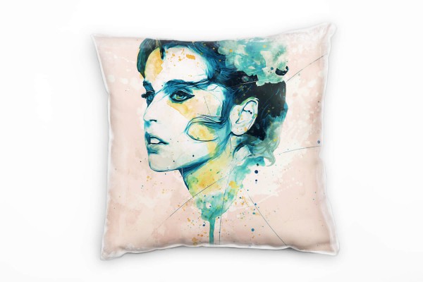 Paul Sinus Art Felicity Jones II Deko Kissen Bezug 40x40cm für Couch Sofa Lounge Zierkissen