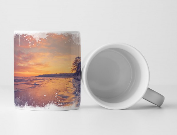 Paul Sinus Art Tasse Geschenk Landschaftsfotografie – Skandinavische Meeresküste