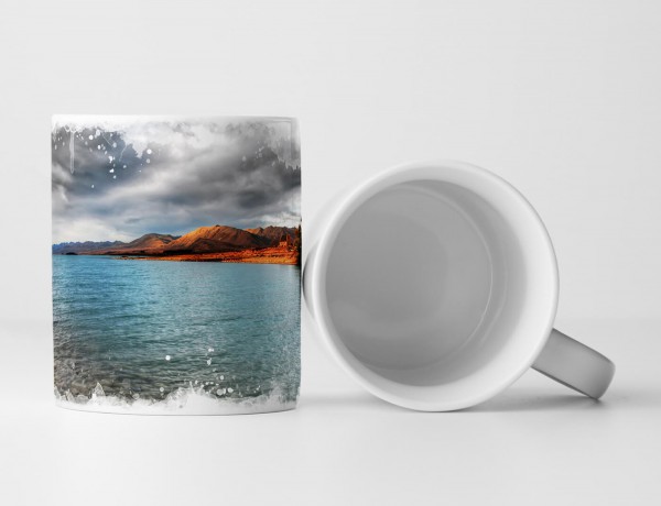 Paul Sinus Art Tasse Geschenk Landschaftsfotografie – Flacher Fluss mit Steinen