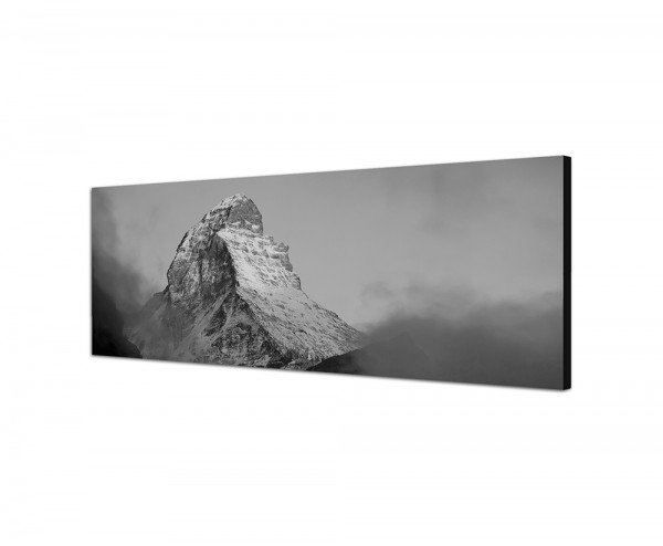 150x50cm Matterhorn Gipfel Nebel Dunst Morgengrauen