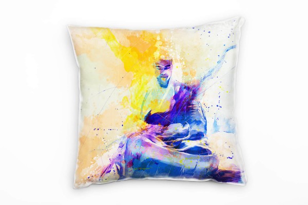 Paul Sinus Art Kung Fu II Deko Kissen Bezug 40x40cm für Couch Sofa Lounge Zierkissen