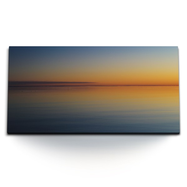 Paul Sinus Art Kunstdruck Bilder 120x60cm Horizont Abenddämmerung Meer Abendrot Sonnenuntergang