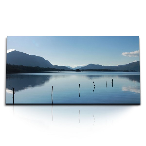 Paul Sinus Art Kunstdruck Bilder 120x60cm Berge Berglandschaft Bergsee See Natur