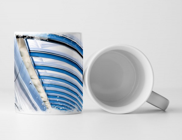 Paul Sinus Art Tasse Geschenk Architekturfotografie – Stahl und Glas