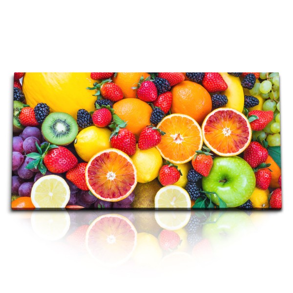 Paul Sinus Art Kunstdruck Bilder 120x60cm Früchte Obst Farbenfroh Bunt Küche