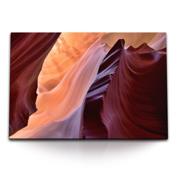 Paul Sinus Art 120x80cm Wandbild auf Leinwand Antelope Canyon Höhle Kunstvoll Fotokunst