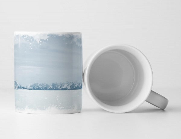 Paul Sinus Art Tasse Geschenk Landschaftsfotografie – Eiswüste und Berge