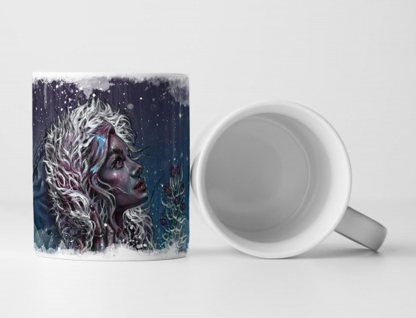 Paul Sinus Art Tasse Geschenk Mädchen mit Christbaumzweig – Weihnachtsgemälde