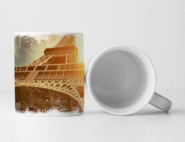 Paul Sinus Art Tasse Geschenk Architekturfotografie – Der Eiffelturm bei Sonne Paris