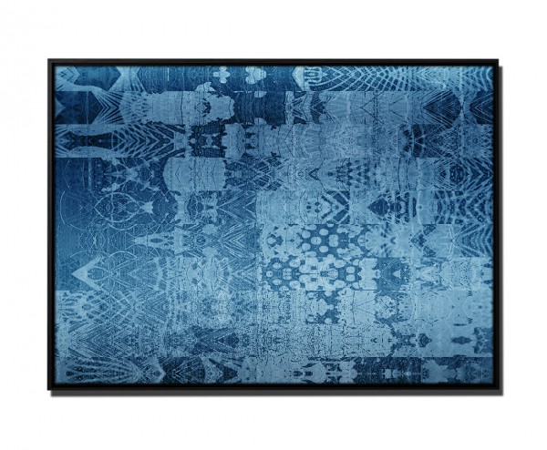 Paul Sinus Art 105x75cm Leinwandbild Petrol Kunst Abstrakt Geometrisch Muster