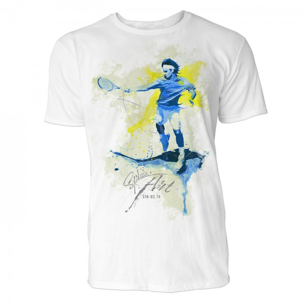 Paul Sinus Art Tennisspieler Sinus Art ® T-Shirt Crewneck Tee with Frontartwork