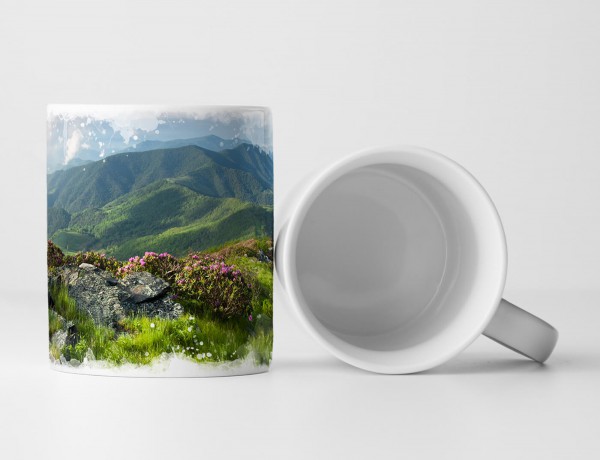 Paul Sinus Art Tasse Geschenk Landschaftsfotografie – Blue Ridge Mountain North Carolina USA