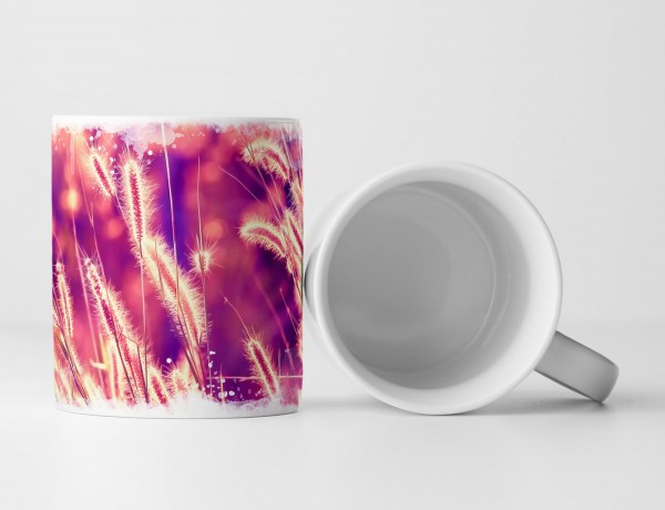 Paul Sinus Art Tasse Geschenk Naturfotografie – Schilfrohr im warmen Sonnenlicht