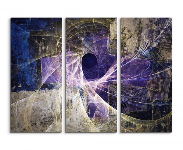 Paul Sinus Art 130x90cm Wandbild Abstrakt 1462 -3x90x40cm