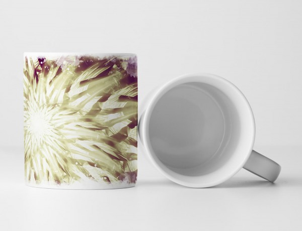 Paul Sinus Art Tasse Geschenk Abstrakte Blumen in Goldtönen