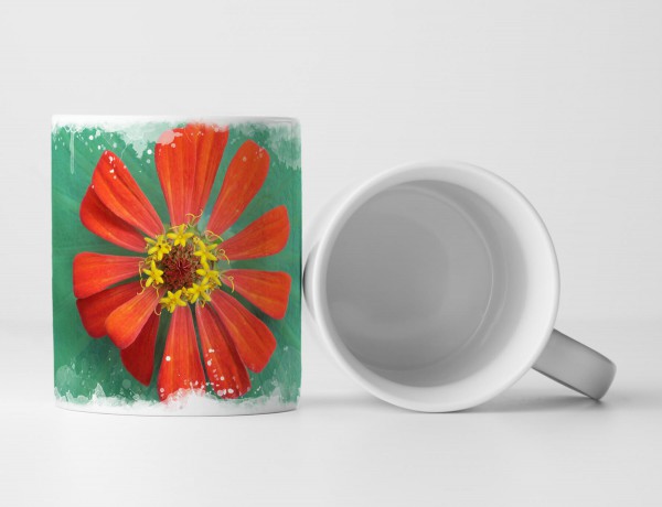 Paul Sinus Art Tasse Geschenk Naturfotografie – Rote Kaktusblüte