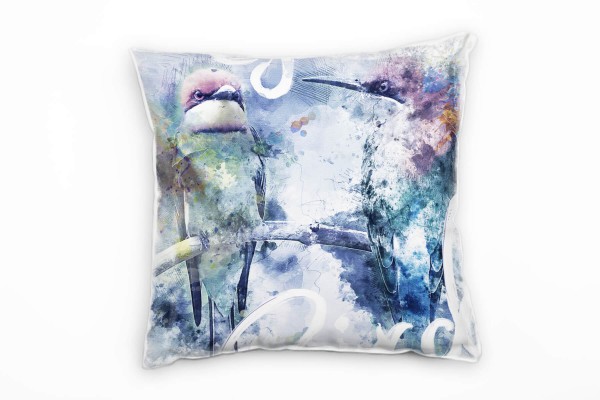 Paul Sinus Art Birds II Deko Kissen Bezug 40x40cm für Couch Sofa Lounge Zierkissen