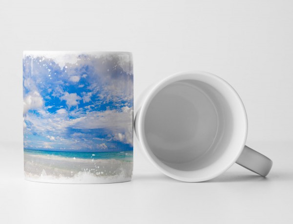 Paul Sinus Art Tasse Geschenk Landschaftsfotografie – Tropischer weißer Strand in Tulum Mexico